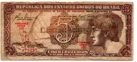 C111 - 5 Cruzeiros - Série 039 - Índio - Data: 1961 - R