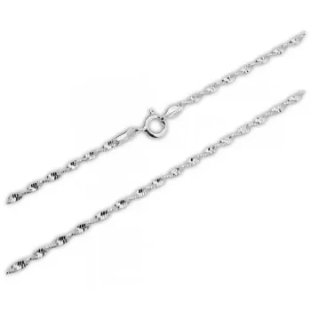 Corrente de prata alta 925 singapura - 45 cm -  210449 - Foto 2