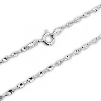 Corrente de prata alta 925 singapura - 45 cm -  210449