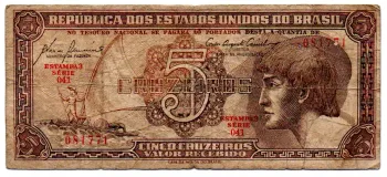 C111 - 5 Cruzeiros - Série 041 - Índio - Data: 1961 - BC