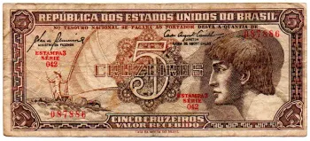 C111 - 5 Cruzeiros - Série 044 - Índio - Data: 1961 - MBC