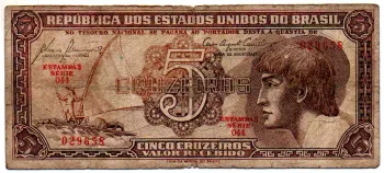 C111 - 5 Cruzeiros - Série 044 - Índio - Data: 1961 - R