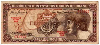 C111 - 5 Cruzeiros - Série 046 - Índio - Data: 1961 - MBC