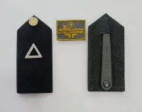 Luva de Subtenente Preta com PLatina Prata para uniforme social