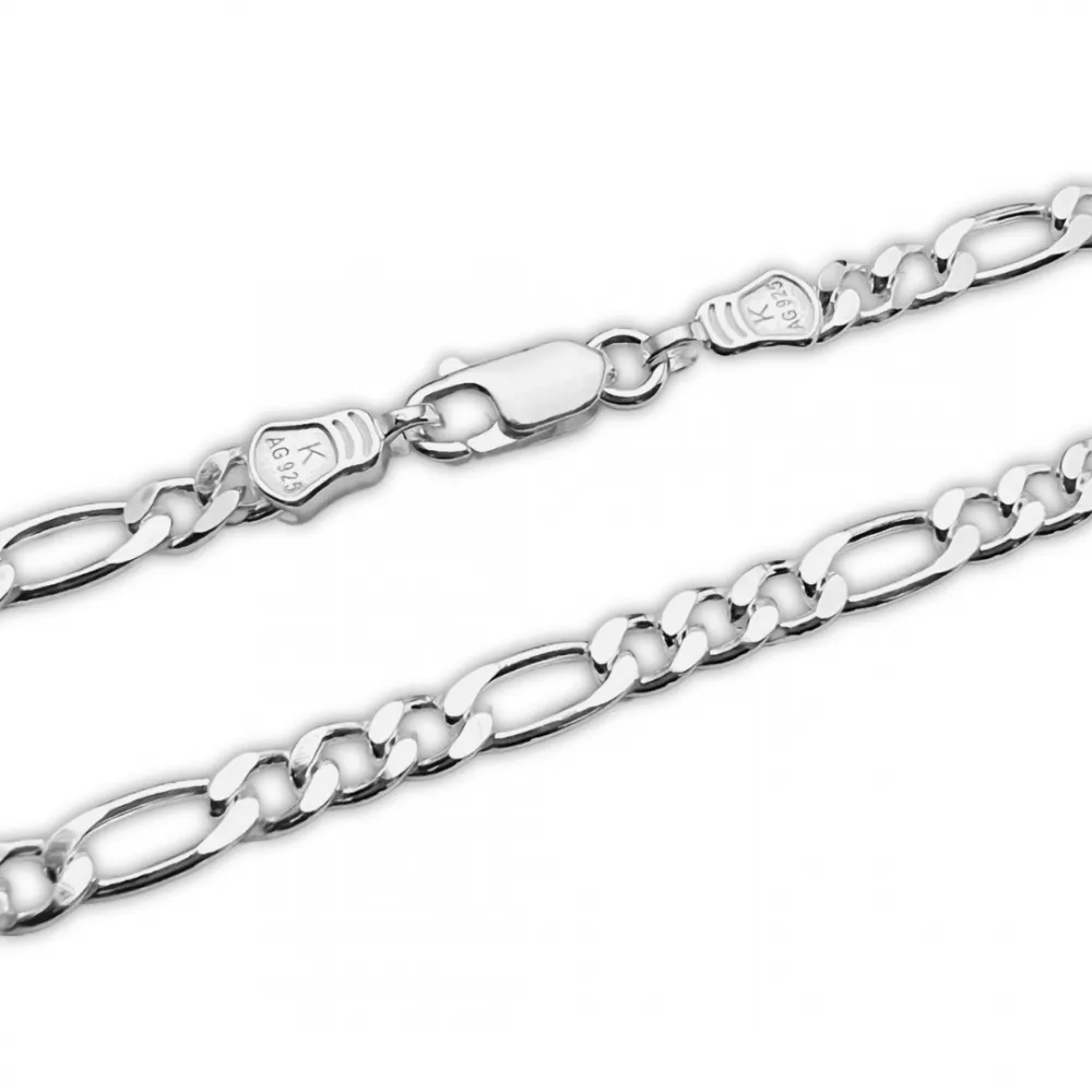 Pulseira de prata alta 925 groumet- 240052