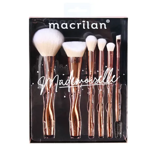 Kit ED004 com 6 pincéis para maquiagem Mademoiselle Imagem