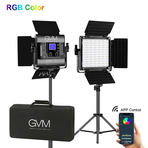 Painel de luz LED GVM 800D-RGB (kit de 2 LED´S) Seminovo - vendido