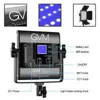 Painel de luz LED GVM 800D-RGB (kit de 2 LED´S) Seminovo - vendido - Foto 3