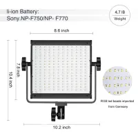 Painel de luz LED GVM 800D-RGB (kit de 2 LED´S) Seminovo - vendido - Foto 5