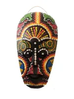 Máscaras Tailandesas de Parede - Madeira com Pontilhados - Foto 3