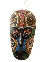 Máscaras Tailandesas de Parede - Madeira com Pontilhados - Foto 4