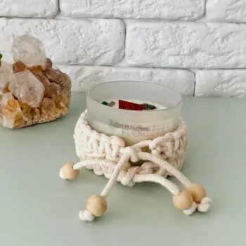 Porta Velas | em Macramê 