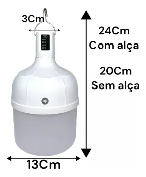 LAMPADA LED LUZ RECARREGAVEL PORTATIL EMERGÊNCIA CAMPING USB DP-7814 - Foto 2