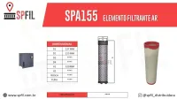 ELEMENTO FILTRANTE AR SPA155