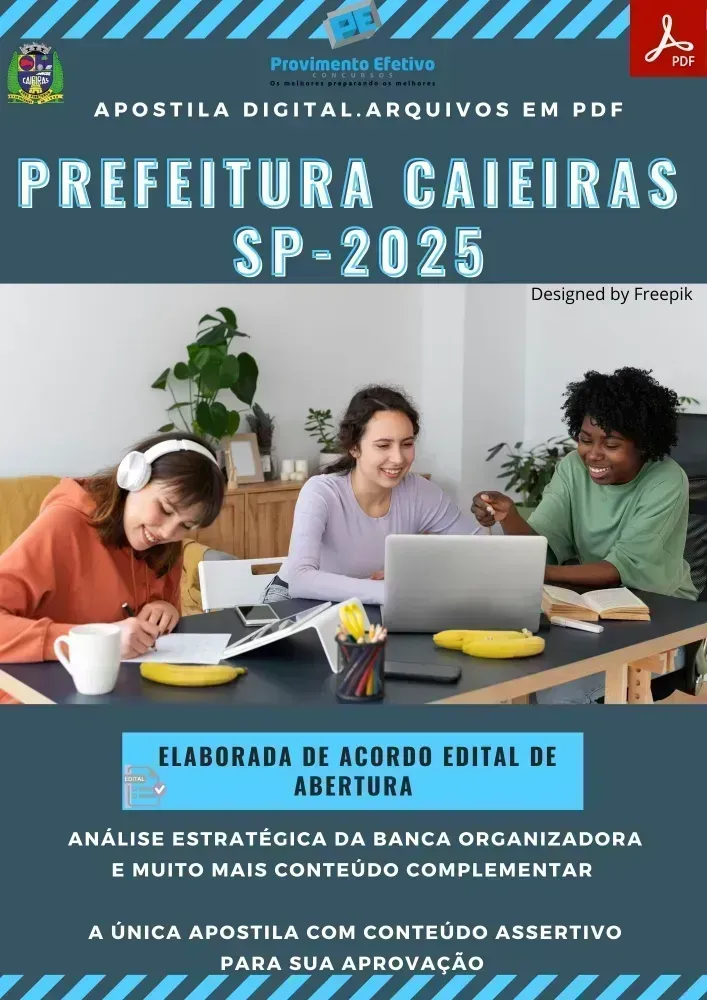 Apostila Fonoaudiólogo Prefeitura Caieiras 2025