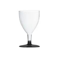 Taça Vinho  Descartável Base Preta 170ml  c/5 unid. - Foto 2