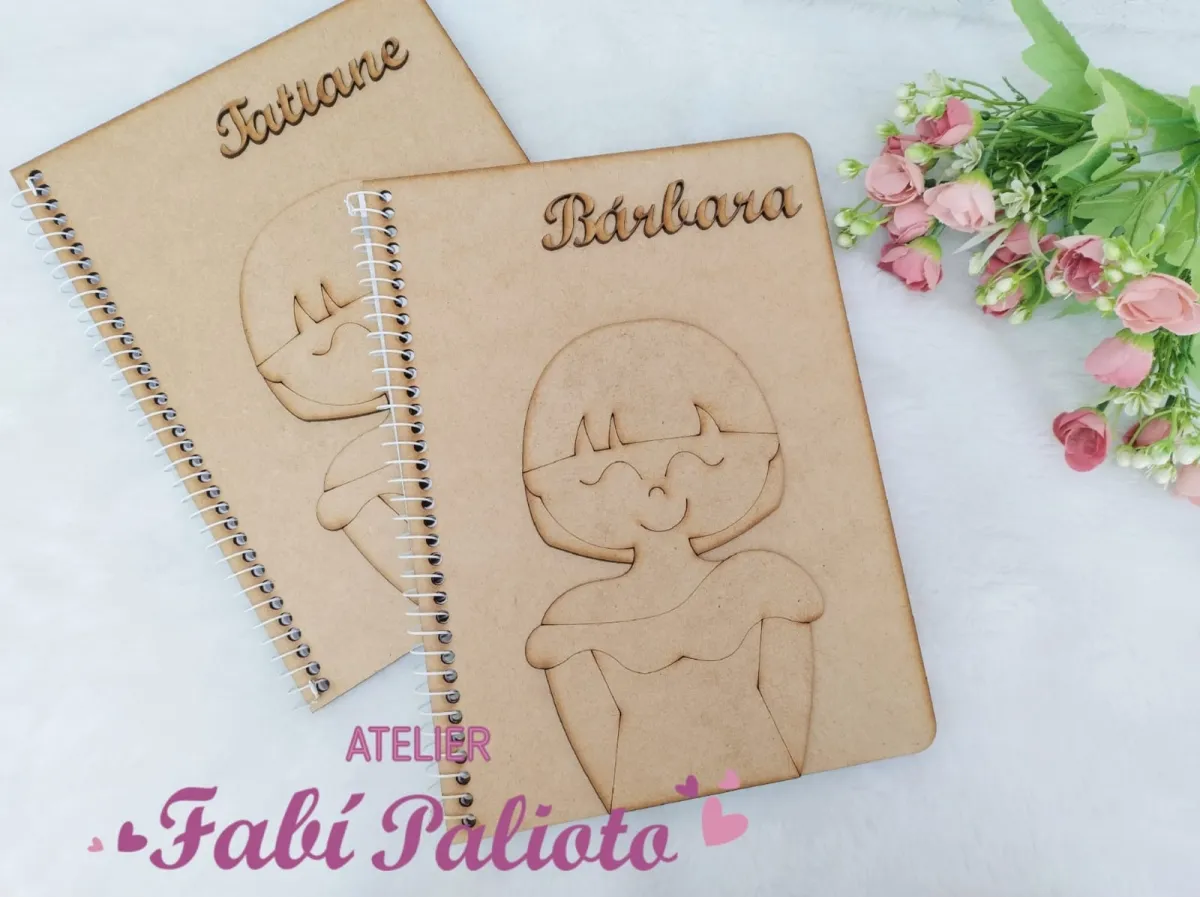 MDF37   Caderno Tilibra  Capa em MDF Menina 4