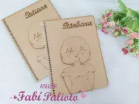 MDF37   Caderno Tilibra  Capa em MDF Menina 4