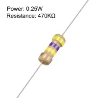 RESISTOR 470K 1/4  FIO