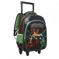 Kit Mochila Infantil Rodinha Gamer lancheira Estojo Garrafa - Nova Rio - Foto 2