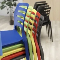 Cadeira Empilhável Ville Kit com 4 Unidades - Foto 2