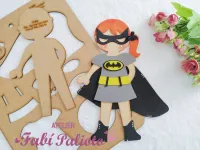 G1.805  Gabarito de Moldes  em MDF  Menina Heroína 2 - Foto 2