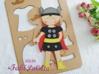 G1.807  Gabarito de Moldes  em MDF  Menina Heroína 4