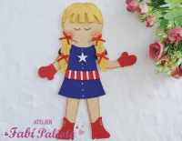 G1.808  Gabarito de Moldes  em MDF  Menina Heroína 5 - Foto 3