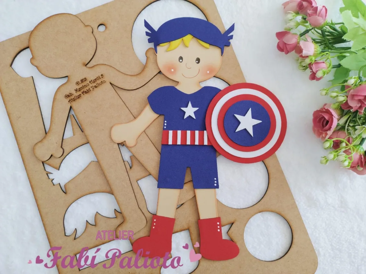 G1.813  Gabarito de Moldes  em MDF  Menino Herói 5 Imagem