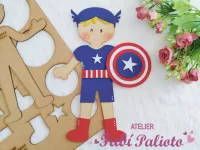 G1.813  Gabarito de Moldes  em MDF  Menino Herói 5 - Foto 2