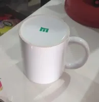 CANECA DE CERÂMICA PARA SUBLIMAÇÃO BRANCA 325ML - SELO VERDE  MECOLOUR  - Foto 2