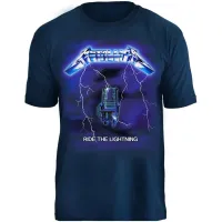 CAMISETA PLUS SIZE  METALLICA RIDE THE LIGHTNING AZUL - Foto 2