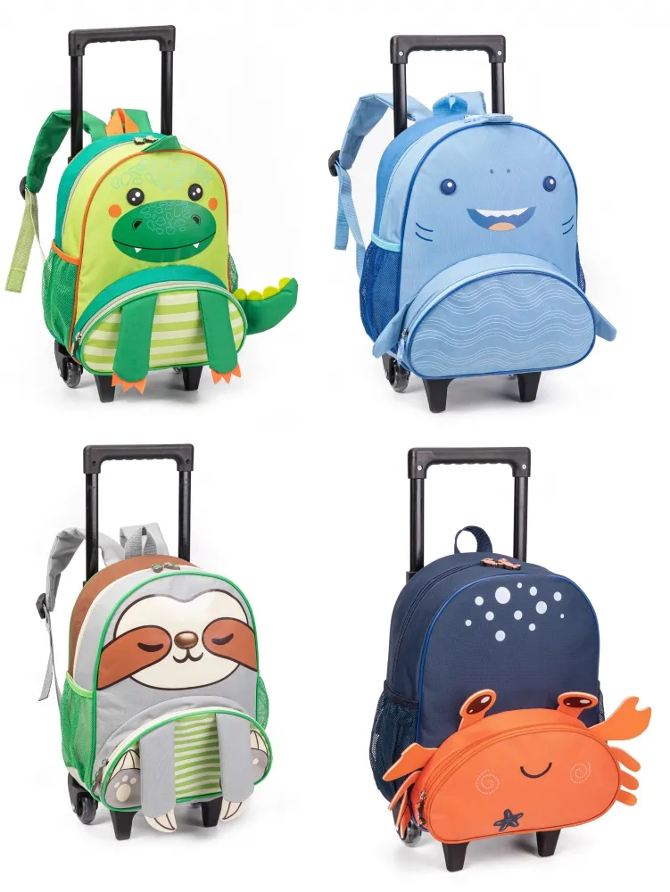 Mochila Escolar baby  Animais Bichinhos 3d Rodinha E Alça Imagem
