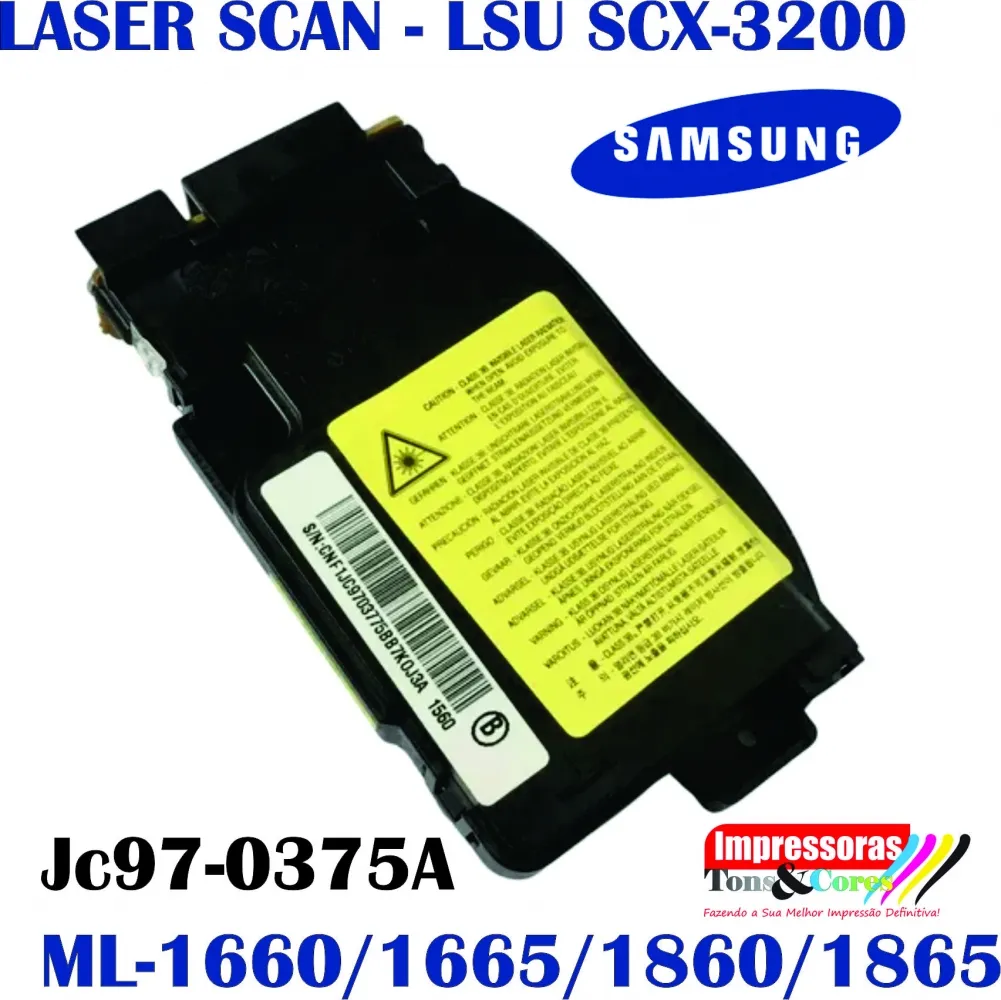 Unidade do Laser Samsung ML-1660 | ML-1665 | ML-1860 | ML-1861 | ML-1865 | ML-1867 | SCX-3200 | SCX-3205 | JC97-03775A | JC9703775A | Original