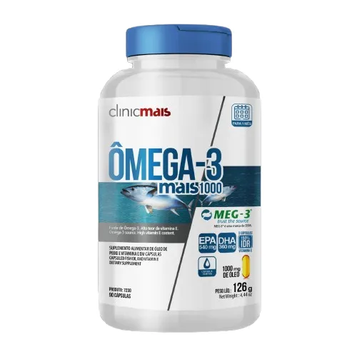 7230 - Cáp. ÔMEGA 3 1000 Óleo de Peixe 1000mg – 90 cáp. Imagem