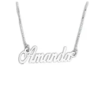Colar de prata 950  -  Nome  - CO200