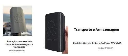 Protetor Frontal P/ Sonar Garmin  Striker 4 e Vivid Imagem