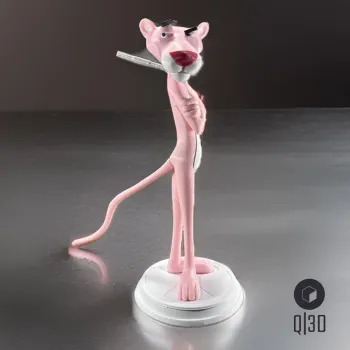 Boneco Pantera Cor de Rosa