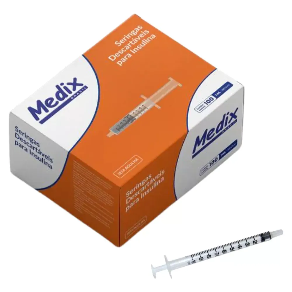Seringa bico Liso (Slip) 01 ml MEDIX