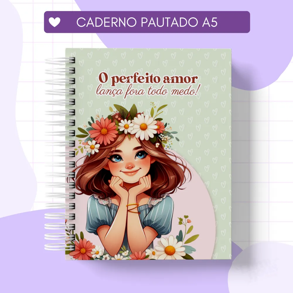 Caderno Pautado A5 – O Perfeito Amor - Luminous