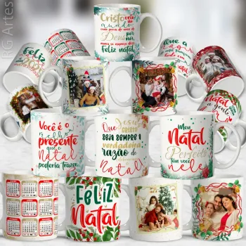 Pacote de arte caneca natal 2024