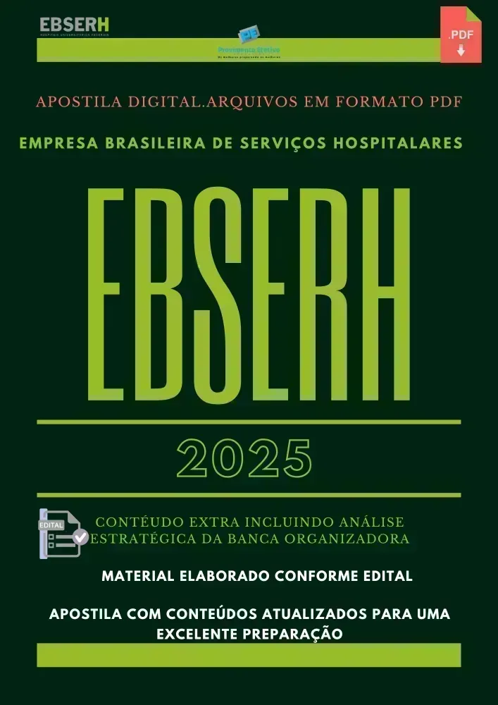Apostila EBSERH Nacional 2025 Contabilidade, Economia e Estatística Imagem