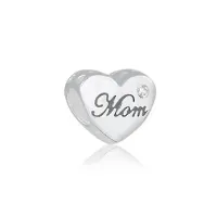 Berloque de prata separador Mom - 251335