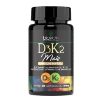 D3K2 Mais Vitaminas Cálcio Magnésio Zinco-| 60 Cápsulas 1750mg