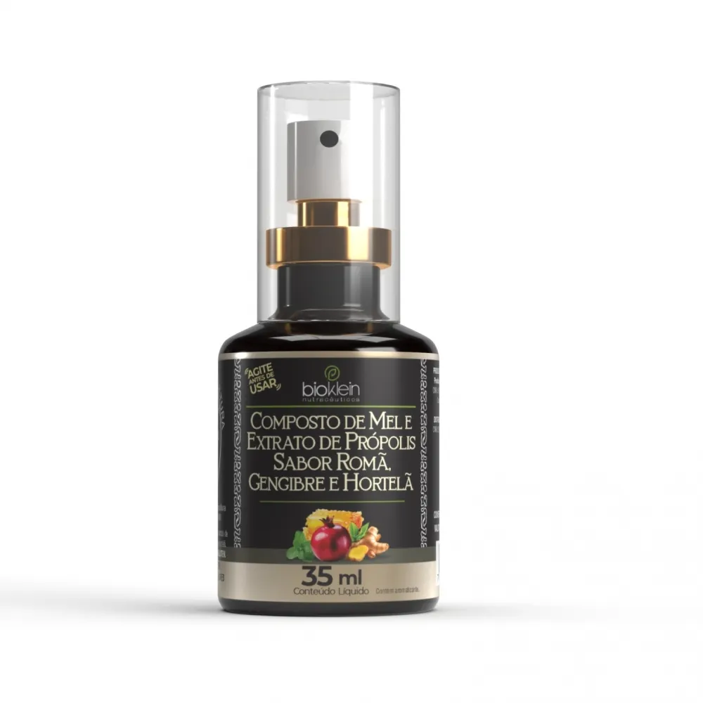 Mel e Extrato de Própolis Sabor Romã, Gengibre e Hortelã – 30ml Imagem