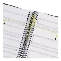 PRENDEDOR DE PARTITURA PAGANINI CLAVE DE SOL DOURADO - Foto 2