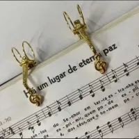 PRENDEDOR DE HINÁRIO DOURADO CLIPETS  - Foto 2