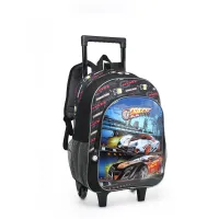 Kit completo Mochila de Rodinhas Lancheira Estojo Crazy car- Nova Rio - Foto 2