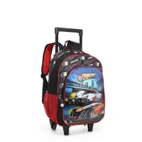 Kit completo Mochila de Rodinhas Lancheira Estojo Crazy car- Nova Rio - Foto 3