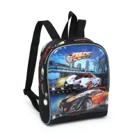 Kit completo Mochila de Rodinhas Lancheira Estojo Crazy car- Nova Rio - Foto 5